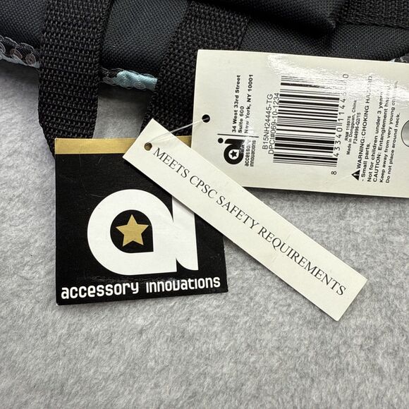 Accessory Innovations 17" Backpack Blue Sequin Iridescent Pad Back Lightweight - Picture 10 of 12